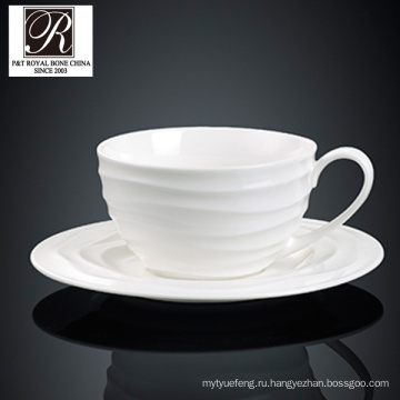 Океан линия мода элегантность белый фарфор кофейная чашка &amp; блюдце PT-T0608